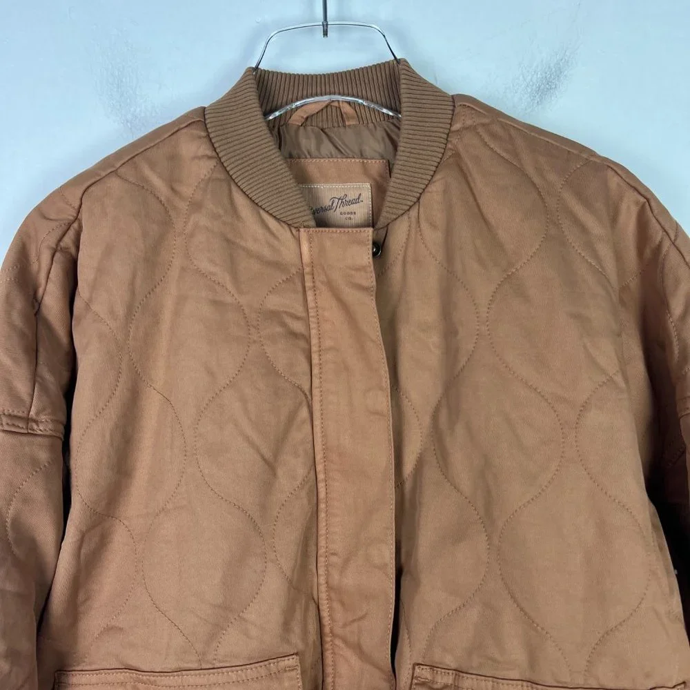 NWT Universal Thread Quilted Utility Jacket Tan Plus Size XXL NEW - Picture 3 of 14